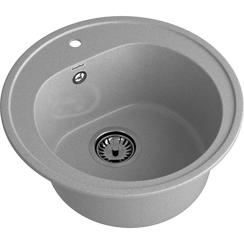 Мойка GRANFEST GF-R510 D510 мм, круглая серый: фотография 1