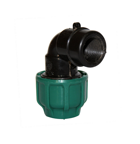 Отвод ПЭ 40х1 1/4" внутренняя резьба обжимной Poelsan green: фотография 1