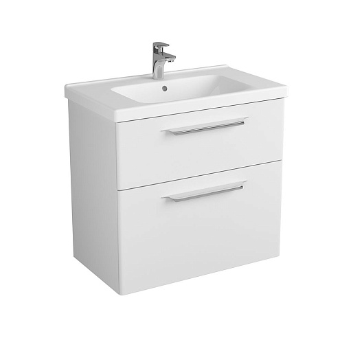 Тумба DIBORG Lande 80 2 ящика белая матовая 77.5225: фотография 1