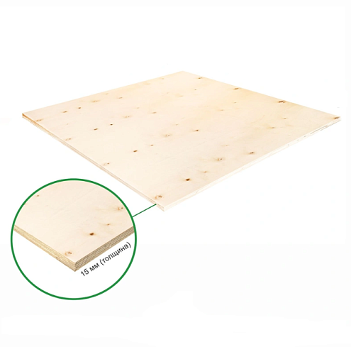 Фанера ФК 1525х1525х15мм сорт IV/IV нешлифованная ГОСТ 3916.1- 2018 : фотография 1