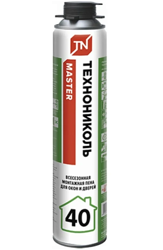 Пена монтажная Технониколь MASTER 40 всесезонная, 1000 мл: фотография 1