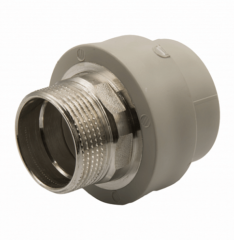 Муфта комбинированная наружная резьба 40х1 1/4'' под ключ EVER plast   : фотография 1