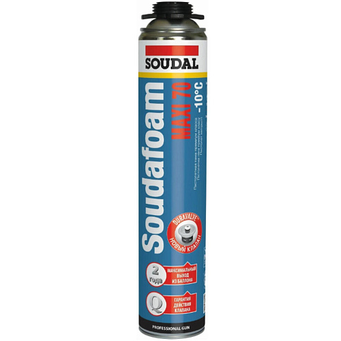 Пена монтажная SOUDAFOAM MAXI 70 PRO 870мл: фотография 1
