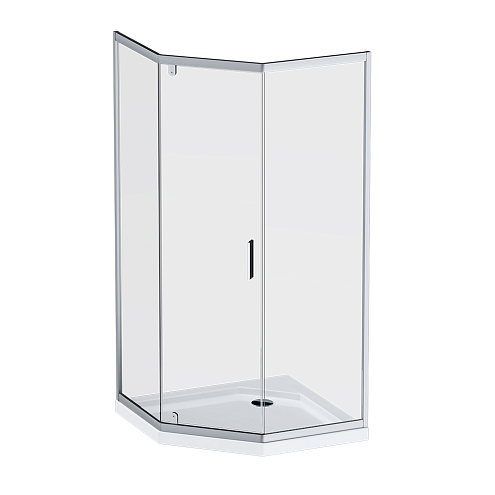 Душевое ограждение без поддона 90x90 AM.PM Gem W90G-405-090MT профиль хром: фотография 1