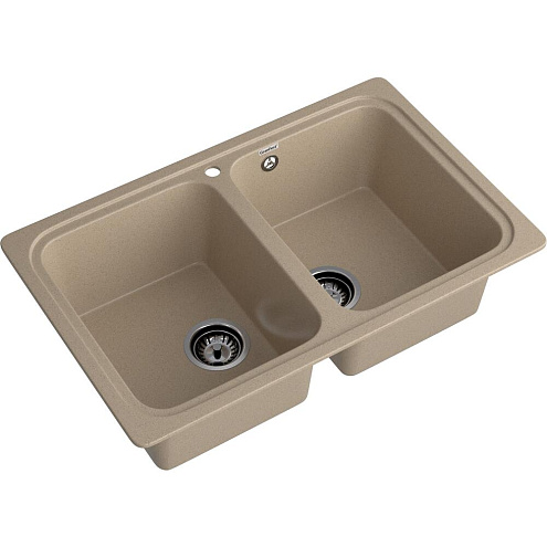 Мойка GRANFEST GF-S780K 2 чаши 780х500 мм песочный: фотография 1