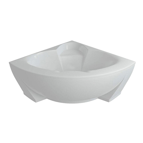 Акриловая ванна Aquatek Поларис-1 140x140 угловая, универсальная, с каркасом и экраном, без гидромассажа: фотография 1