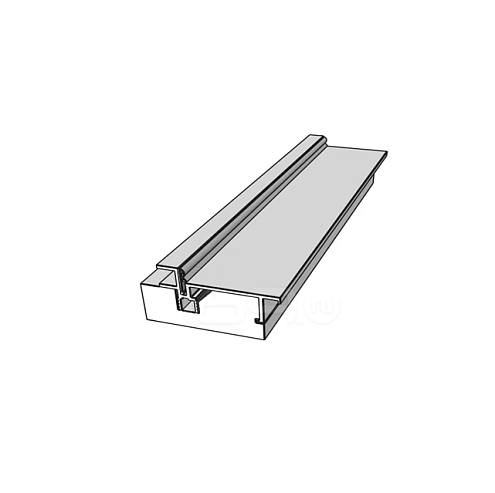 Коробка Инвизибл Браво AL Алюминий (Пc2/ОM3AL/45°) для ДП:200х60 правая: фотография 1