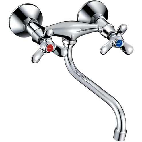 Смеситель для кухни настенный 1/2 кер F4612 FRAP Трилистник нижний: фотография 1