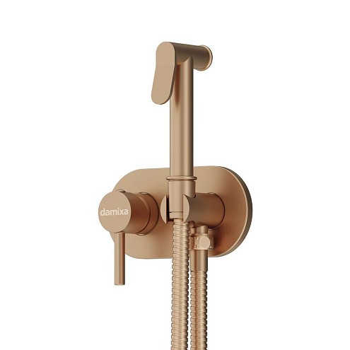 214000000 Option, смеситель монтируемый в стену, с гиг.душем, бронза: фотография 1