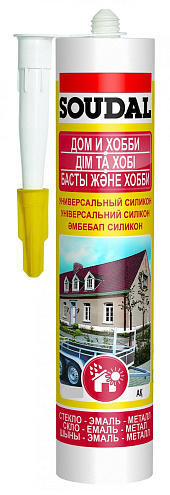 Герметик Soudal силиконовый универсальный бесцветный 280мл: фотография 1