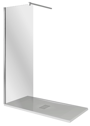 Душевое ограждение WALK IN SP-100+SP+P-80-C-CH: фотография 1