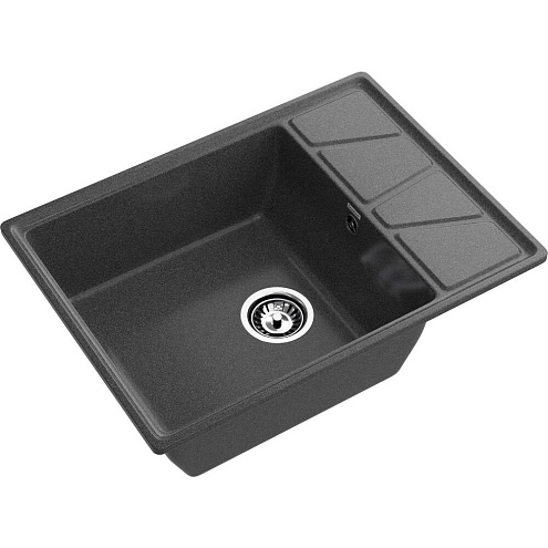 Мойка GRANFEST GF-V--680L чаша+крыло 680х500 мм графит: фотография 1