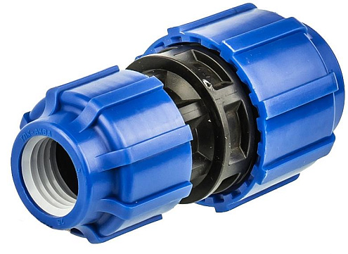 Муфта ПЭ соединительная 25х20 обжимная ТПК-Акав: фотография 1