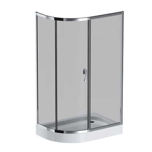 Душевой уголок с поддоном 120x80 AM.PM Like W83G-302U120CG тонированное стекло, профиль хром: фотография 1