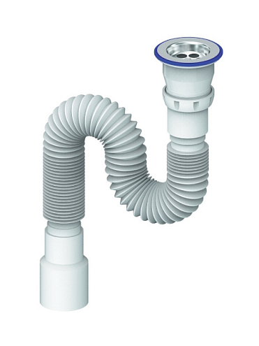 Гофрированный сифон 1 1/2"х40х50 Unicorn D220: фотография 1