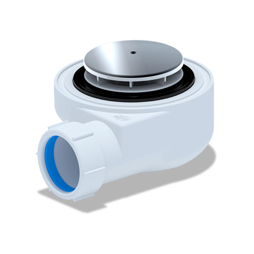 Сифон для душевого поддона 1 1/2"х50, h 53мм, хром АНИ Пласт Е450C: фотография 1