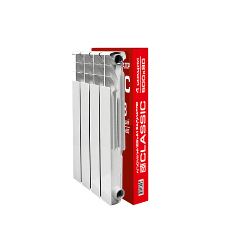 Радиатор алюминиевый STI Classic 500/80 4 секции: фотография 1