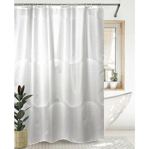 Занавеска-штора для ванн BATH Moon Dot III, 180х200 ch21308: фотография 1