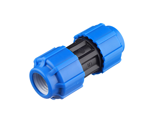 Муфта ПЭ соединительная 25х25 обжимная ТПК-Аква: фотография 1