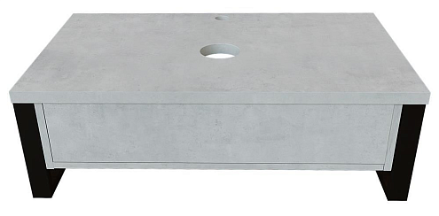 Тумба GRUNGE LOFT 100П 1 ящик Бетон светлый: фотография 1