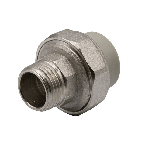 Муфта комбинированная разъемная, наружная резьба 20х1/2'' EVER plast   : фотография 1