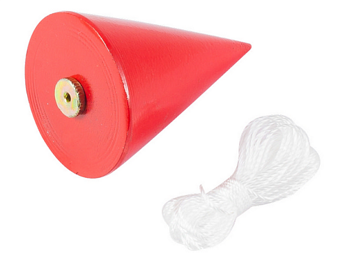 Отвес строительный со шнуром, конусообразный 100г, РемоКолор: фотография 1