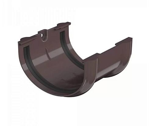Соединитель желоба Технониколь Оптима 120/80, темно-коричневый: фотография 1