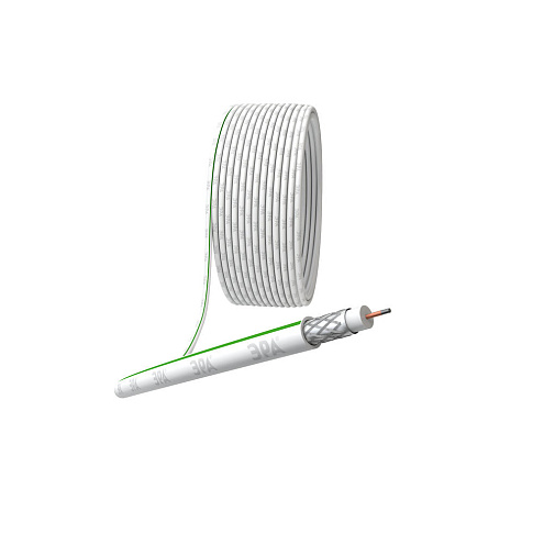Кабель коаксиальный SAT 703 B.CCS/оплетка Al 75% PVC Simple 75 Ом белый Эра Б0044608: фотография 1