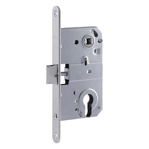 Замок М 25-85мм под цилиндр с металлическим язычком хром, без ответной планки: фотография 1