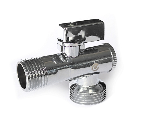 Кран угловой шаровой 1/2''-3/4'' нар/нар с фильтром Santrek Aqua: фотография 1