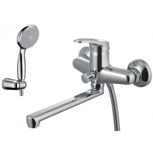 Смеситель Lemark "Омега" LM3110C универсальный с плоским изливом 200мм хром: фотография 1