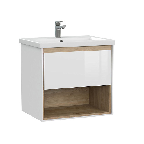 Тумба под раковину подвесная LOUNA 60 для COMO 60 белый: фотография 1