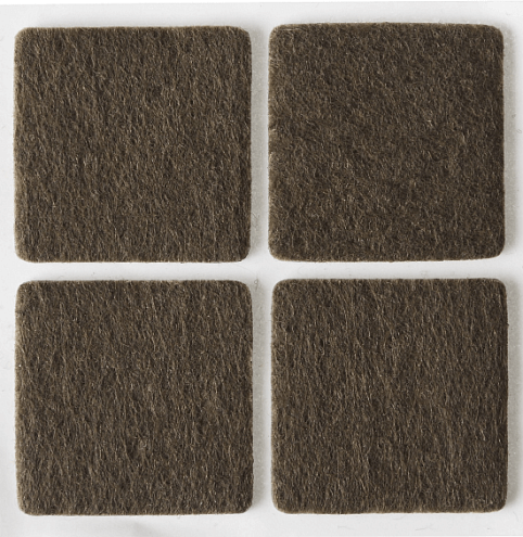 Самоклеящиеся фетровые накладки квадратные 25мм, 4шт, STAYER: фотография 1