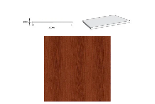 Добор Л Л-11 Итальянский Орех МДФ 2070х200х8: фотография 1