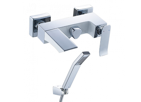 Смеситель Lemark "Контест" LM5814CW для ванны с коротким изливом хром/белый: фотография 1