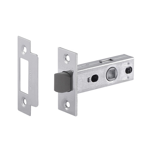 Защелка дверная с пластиковым язычком С-45П хром: фотография 1