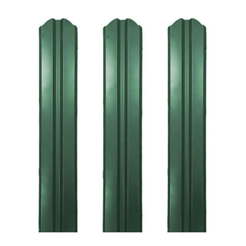 Штакетник Кантри 87мм  фигурный рез, 0,45  зеленый мох (RAL 6005) 1,2м: фотография 1