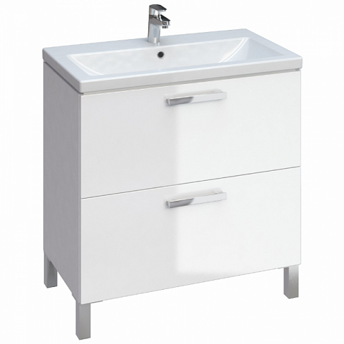 Тумба под раковину напольная MELAR 80 для COMO 80 белый: фотография 1