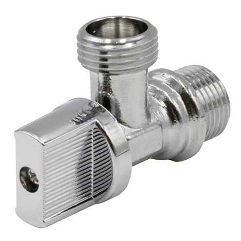 Кран угловой шаровой 1/2'' - 1/2'' нар/нар: фотография 1