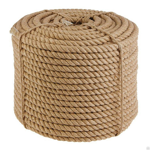 Канат джутовый 14мм, бухта 50м: фотография 1