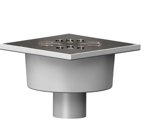 Трап вертикальный D50 150х150 с гидрозатвором Татполимер ТП-102.50-150VSHs: фотография 1