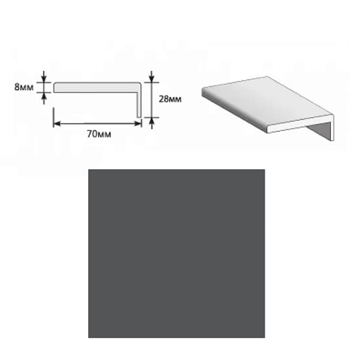 Наличник "Т" ПЭТ Stormy Silk МДФ Тип-0 2150х70х8 (20х3): фотография 1