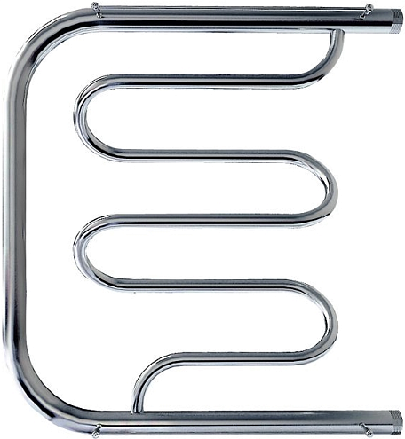 Полотенцесушитель Temark Фокстрот 3 Лиана (ПS-2) 500х500 D32мм с полочками: фотография 1