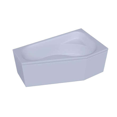 Акриловая асимметричная ванна Aquatek Медея 180х95 без фронтального экрана, без гидромассажа, вклеенный цельнометаллический сварной каркас, правая: фотография 1