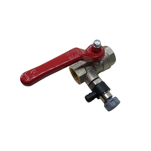 Кран шаровой 1/2" г/г с заглушкой и дренажным вентилем рычаг ITAP : фотография 1