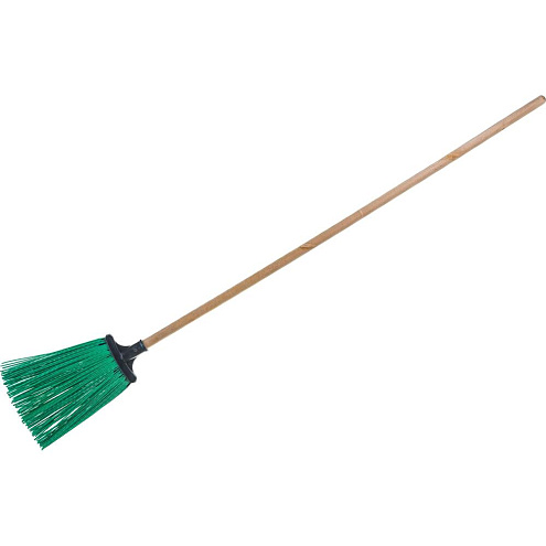 Метла  полипропиленовая плоская "Гном" с черенком : фотография 1