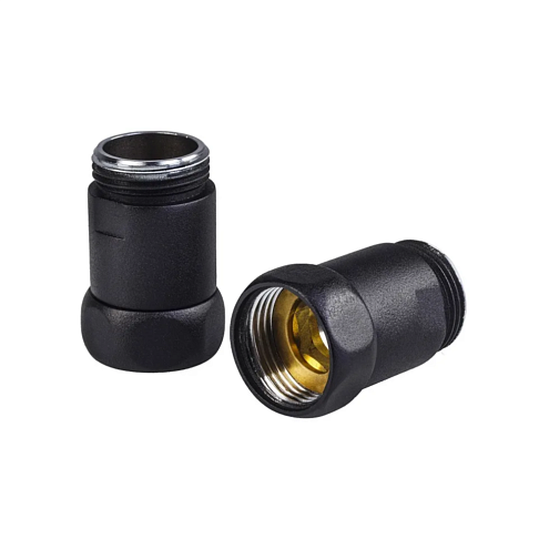 Прямое соединение 1"х1" ВР-НР черный матовый: фотография 1