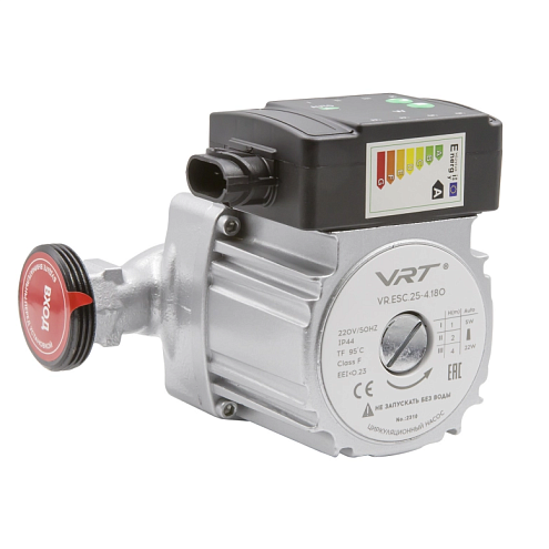 Насос циркуляционный VRT VR.ESC.25-4.180, 5-22 Вт, с частотным регулированием, с гайками: фотография 1