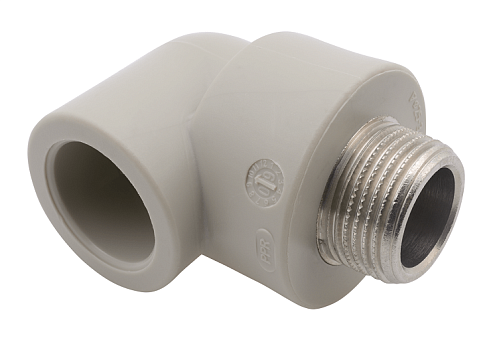 Угол с переходом на металл наружная резьба 20x1/2" FV-plast: фотография 1