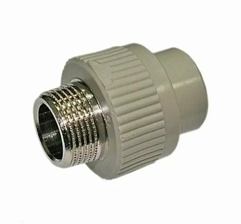 Муфта комбинированная наружная резьба  32х3/4" серый TR-TB Tebo : фотография 1